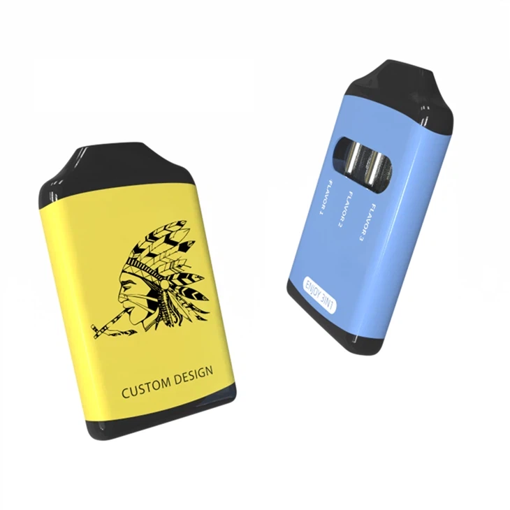 Pod Vape usa e getta da 1 ml +1 ml Dual Tanks 2 gusti Vape Pen usa e getta USB C Sigaretta elettronica Vape usa e getta all'ingrosso